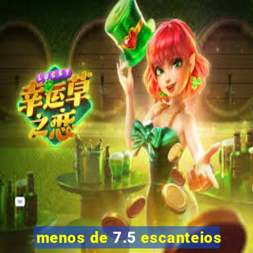 menos de 7.5 escanteios